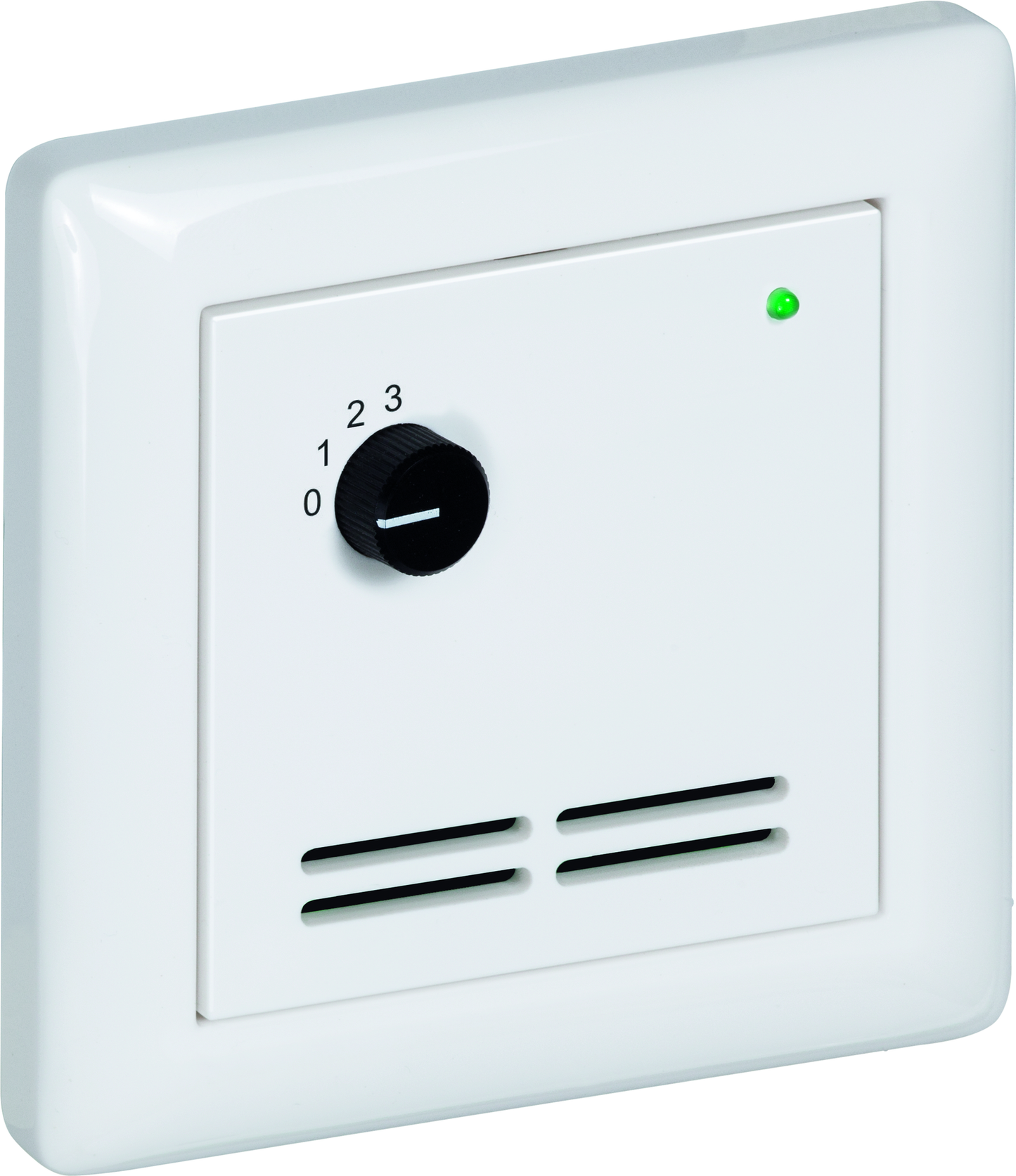 Raumtemperaturfühler mit Bedienelementen im Flächenschalterprogramm THERMASGARD FSTF NTC20K D4 L - S+S Regeltechnik
