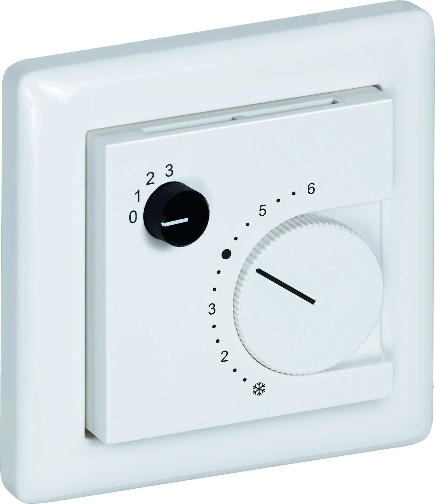 Raumtemperaturfühler mit Bedienelementen im Flächenschalterprogramm THERMASGARD FSTF NTC10K (B=3695K) P D4 - S+S Regeltechnik