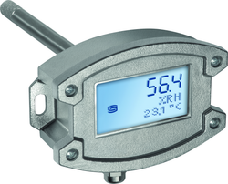 Kanal- Feuchte- und Temperaturfühler HYGRASGARD KFTF-20-I VA LCD, mit LCD-Anzeige, mit Metall-Sinterfilter - S+S Regeltechnik