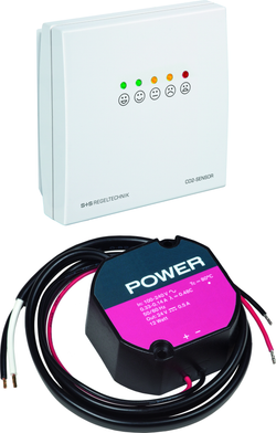 Schul CO2 Sensor | CO2 Ampel AERASGARD RCO2-AS UPNT, mit Metall-Sinterfilter - S+S Regeltechnik