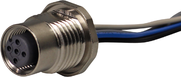 M12 - Flanschkupplung, Buchse, 5-polig für powerIO Power IO-Flanschkupplung HWM - S+S Regeltechnik
