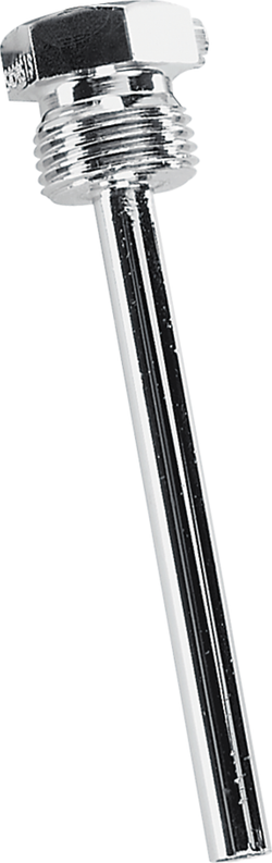 Tauchhülse aus Messing vernickelt Tauchhülsen THR-08-MS/VA THR-MS-08/100 - S+S Regeltechnik