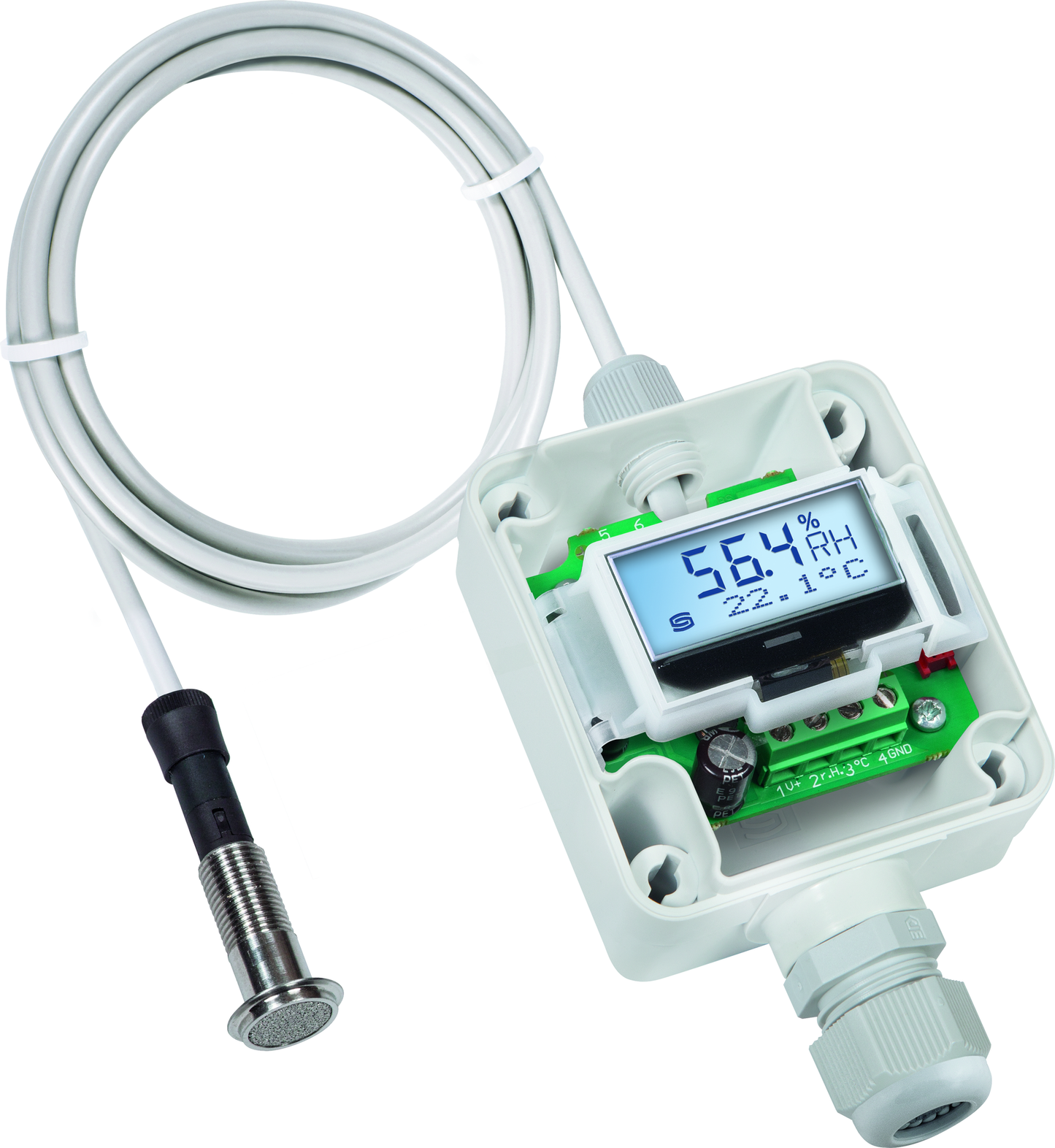HYGRASGARD VFTF-U LCD, mit LCD-Anzeige, mit Sinterfilter - S+S Regeltechnik