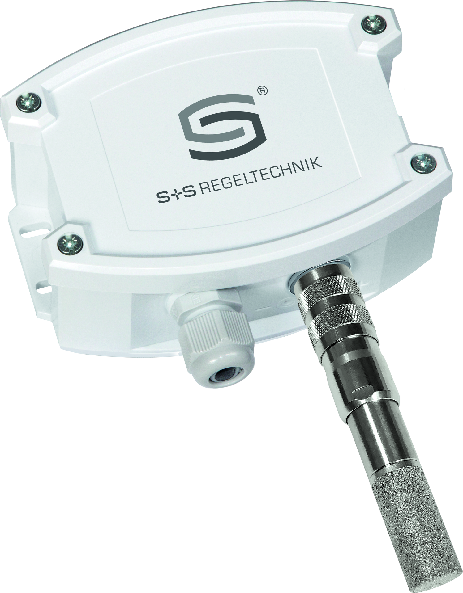 HYGRASGARD AFTF-25-U, mit geöffneter Abdeckung, mit Metall-Sinterfilter - S+S Regeltechnik