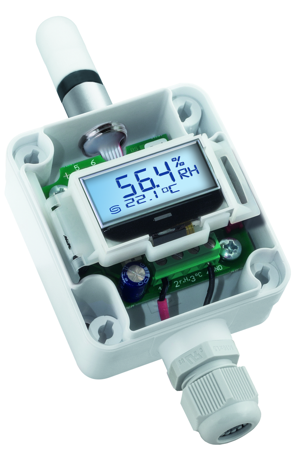 HYGRASGARD AFTF-SD-U LCD, mit LCD-Anzeige, mit Sinterfilter - S+S Regeltechnik