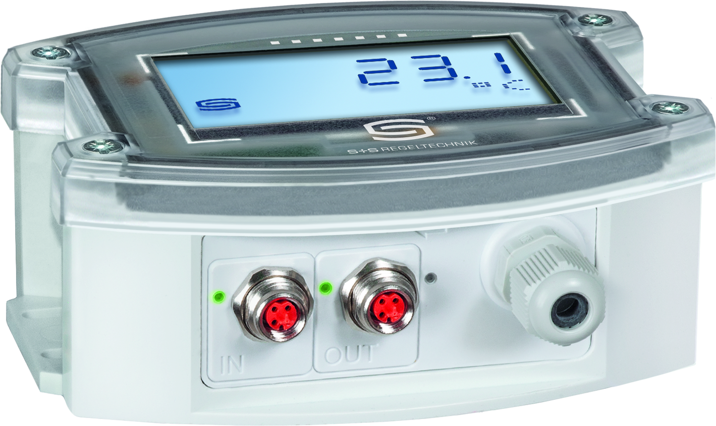 THERMASGARD ALTM2-ECATP LCD, Anschlussseite des Geräts - S+S Regeltechnik