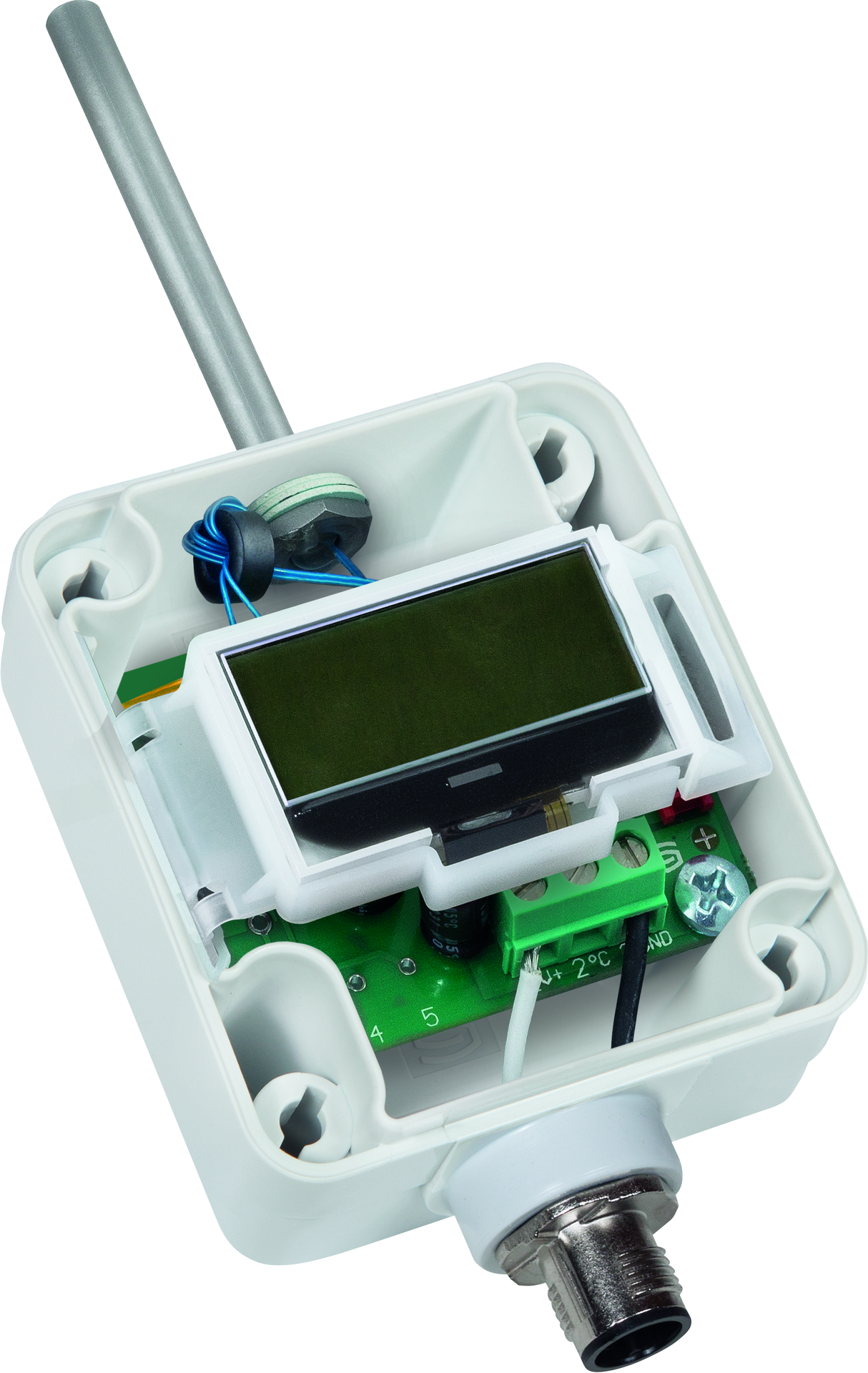 THERMASGARD ATM2-U Q LCD, mit geöffneter Abdeckung - S+S Regeltechnik