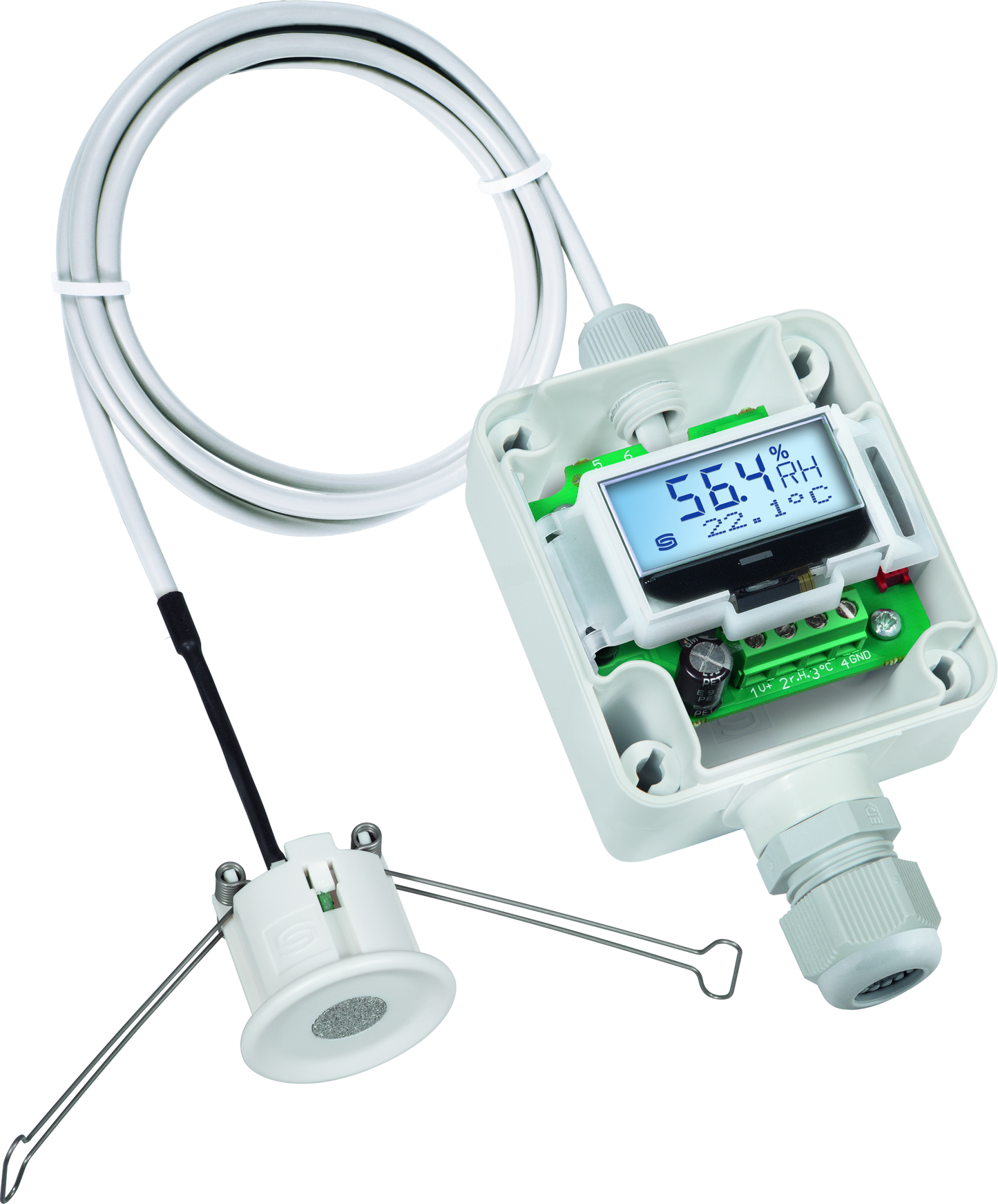 HYGRASGARD DFTF-I LCD, mit LCD-Anzeige, mit Sinterfilter - S+S Regeltechnik