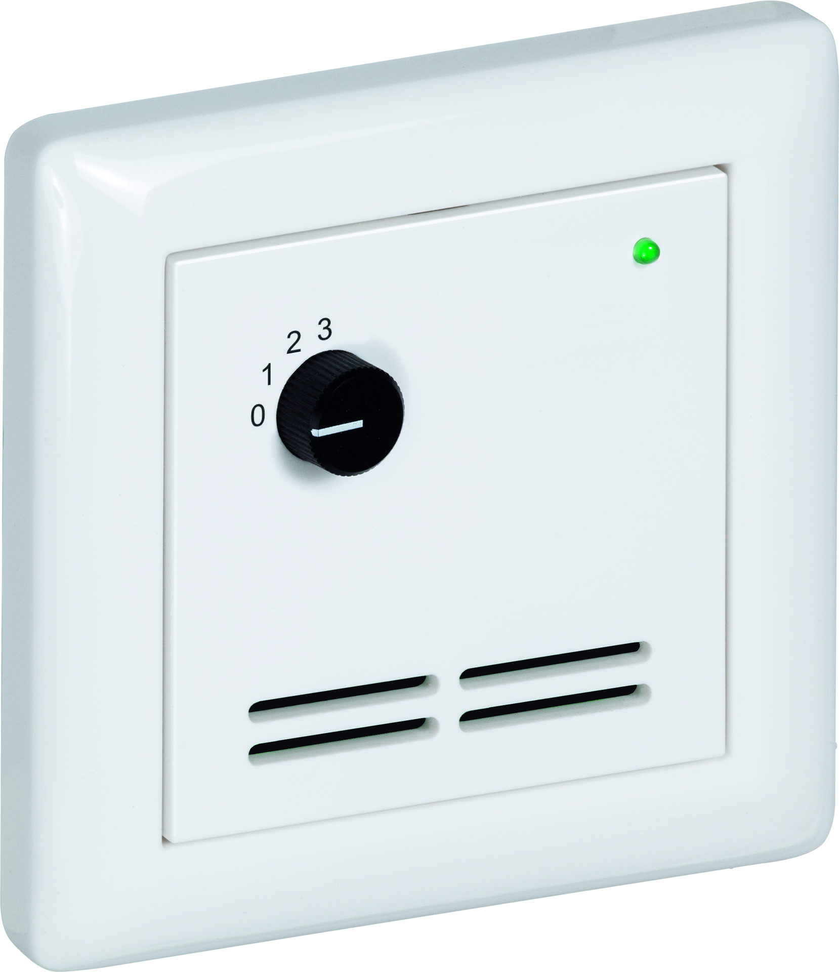 Raumtemperaturfühler mit Bedienelementen im Flächenschalterprogramm THERMASGARD FSTF NTC20K D4 L - S+S Regeltechnik
