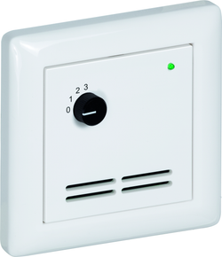 Raumtemperaturfühler mit Bedienelementen im Flächenschalterprogramm THERMASGARD FSTF KTY81-210 D4 L - S+S Regeltechnik