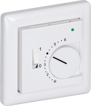 Raumtemperaturfühler mit Drehregler und Schalter