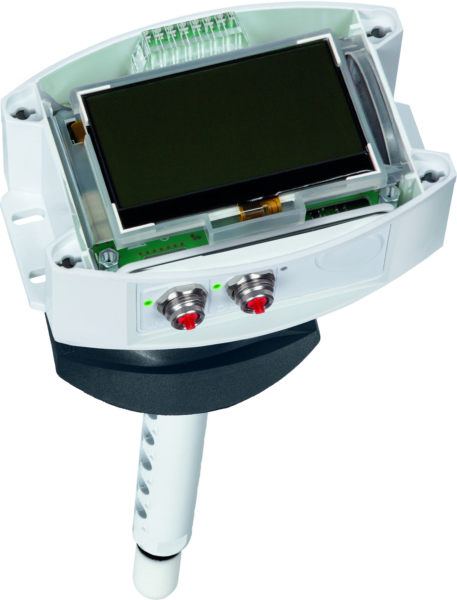 HYGRASGARD KFTF-ECATP LCD, mit LCD-Anzeige, mit Kunststoff-Sinterfilter - S+S Regeltechnik