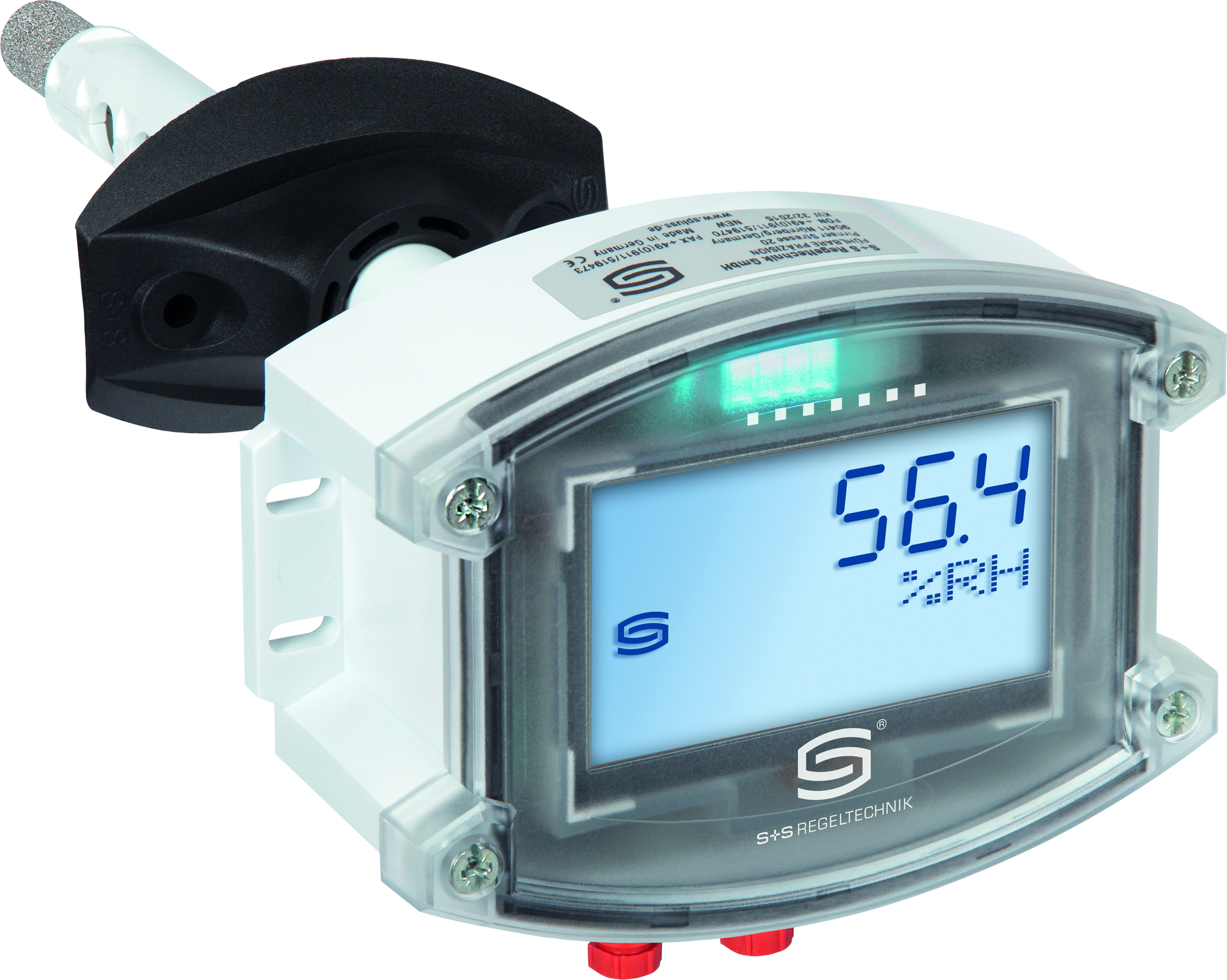 HYGRASGARD KFTF-ECATP LCD, mit LCD-Anzeige, mit Metall-Sinterfilter - S+S Regeltechnik