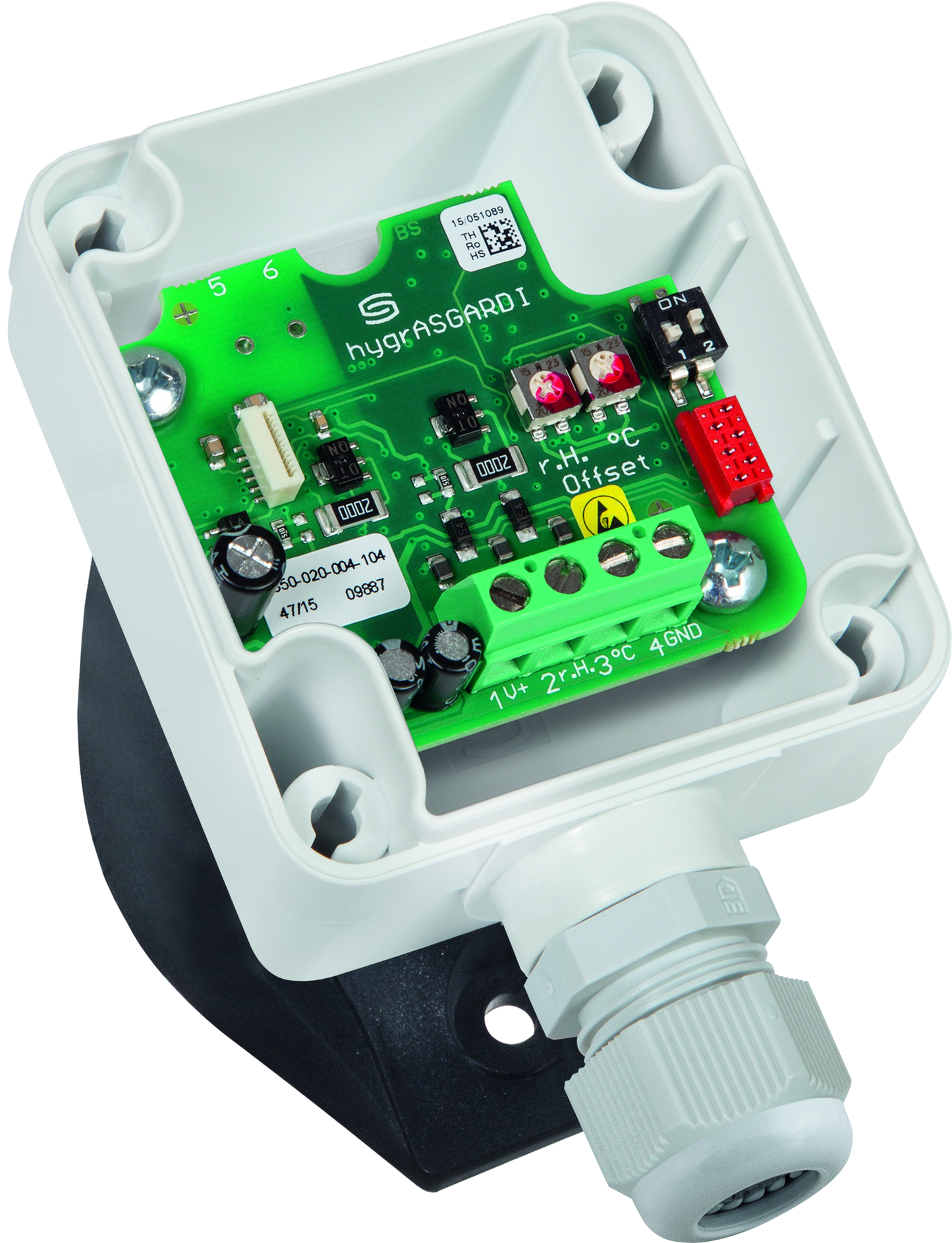 HYGRASGARD KFTF-20-U, mit geöffneter Abdeckung, mit Sinterfilter - S+S Regeltechnik