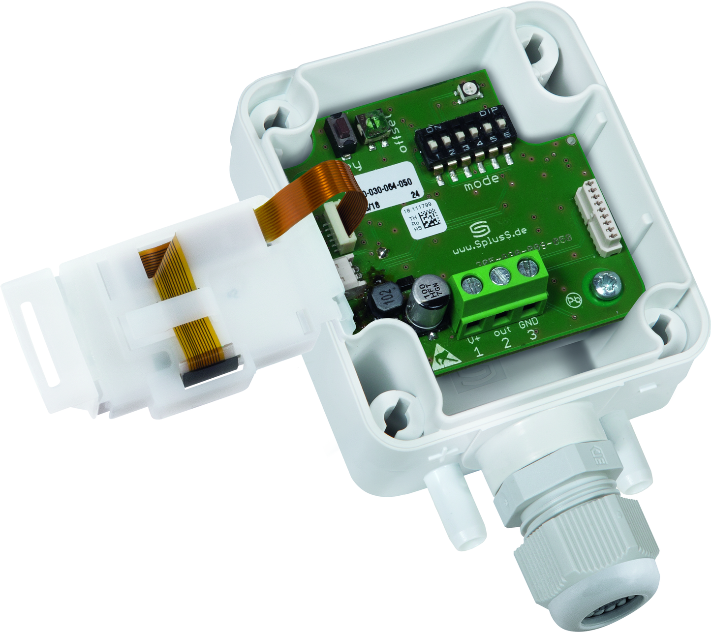 PREMASGARD 2125-SD LCD, mit geöffneter Abdeckung und LCD-Anzeige - S+S Regeltechnik