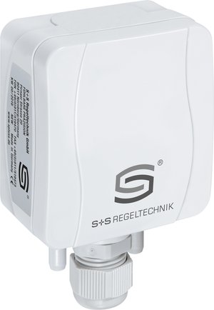 Differenzdrucksensor mit geschlossenem Gehäuse und zwei Druckanschlüssen