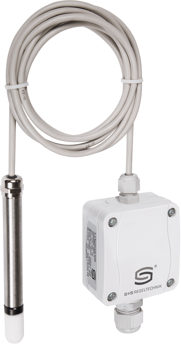 Raumpendelfeuchte- und Temperaturfühler HYGRASGARD RPFTF-I, mit Kunststoff-Sinterfilter - S+S Regeltechnik