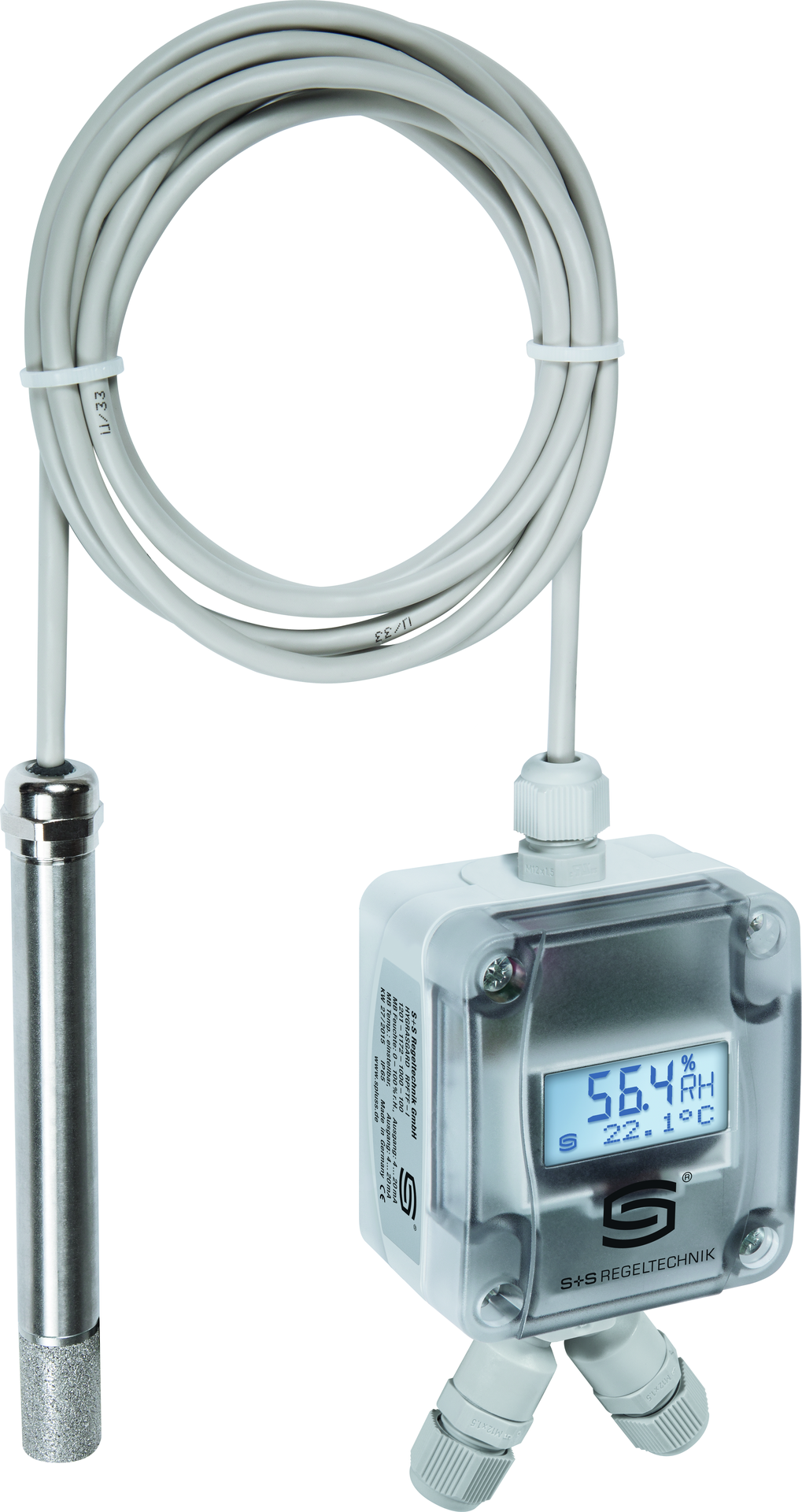 HYGRASGARD RPFTF-20-Modbus LCD, mit LCD-Anzeige, mit Metall-Sinterfilter - S+S Regeltechnik