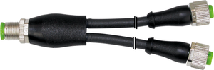 M12 mit Y-förmigem Kabel und drei Anschlusssteckern