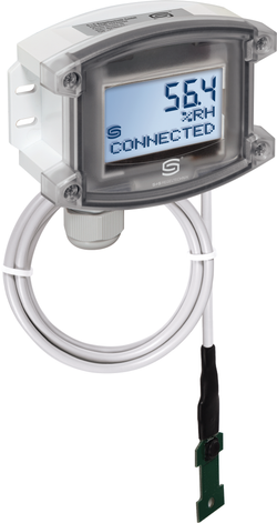 WIRELESS Taupunktwächter HYGRASGARD TW-extern-wModbus LCD, mit LCD-Anzeige, mit Metall-Sinterfilter - S+S Regeltechnik